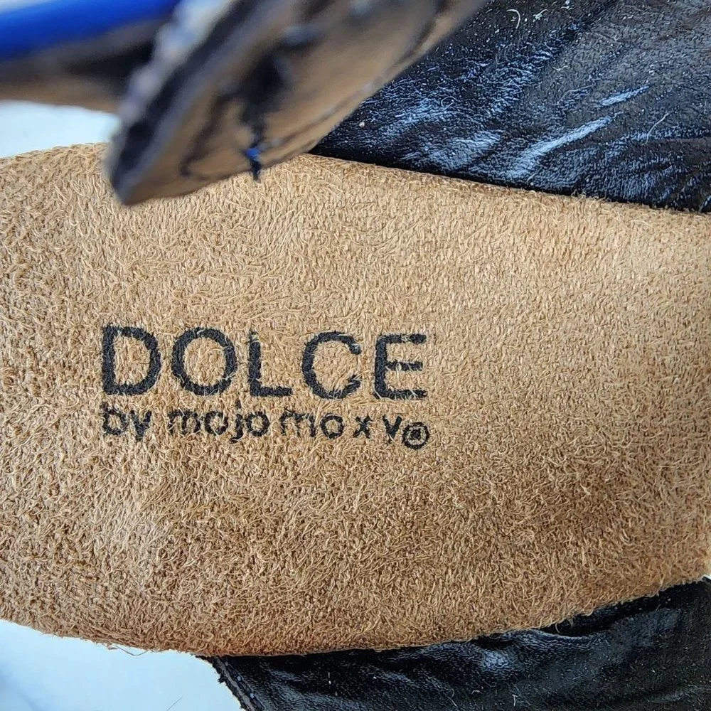 Dolce By Mojo Moxy Sunset Navy Denim Strappy Slingback Platform Sandals 9M Y2K